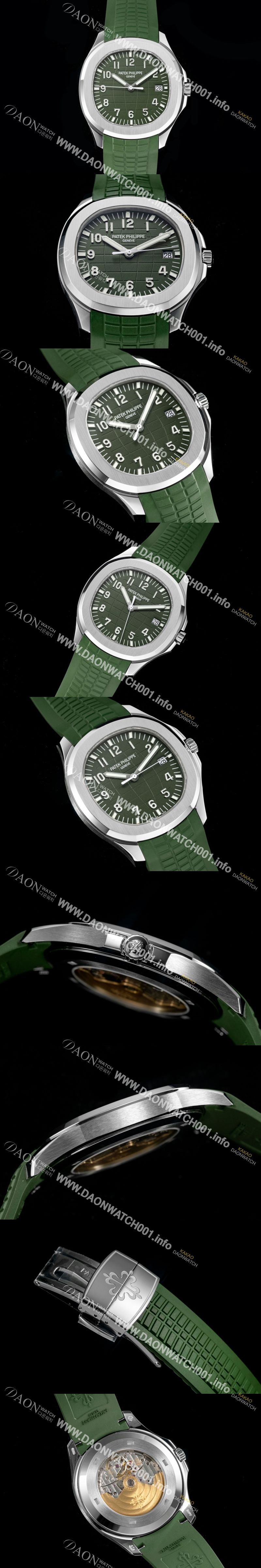 미러급 파텍필립 남성용 아쿠아넛 데이터 Ref. 5168G-010  42mm 오토매틱 Cal.26-330 타입 그린 다이얼 pat2222 Ⅳ