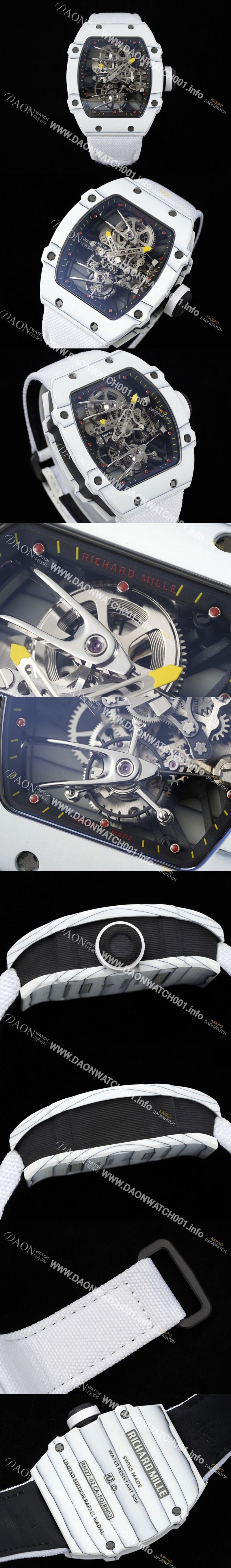 미러급 리차드밀레 남성용 RM27-02 투어빌론 라파엘 나달 47mm 기계식 수동형 무브먼트 스켈레톤 다이얼 ric0274 Ⅳ