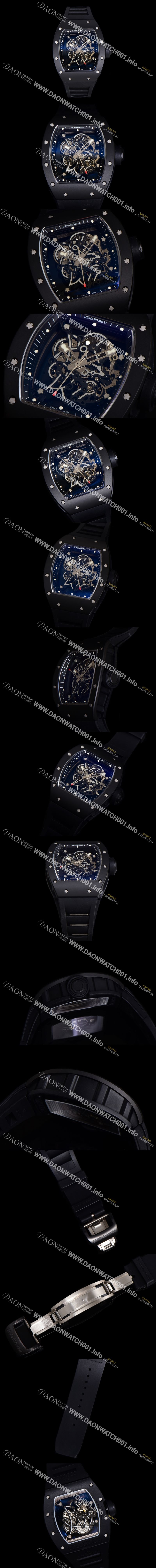 미러급 리차드밀레 남성용 RM055 부바왓슨 세라믹 50mm 기계식 수동형 무브먼트 스켈레톤 다이얼 ric0314 Ⅳ