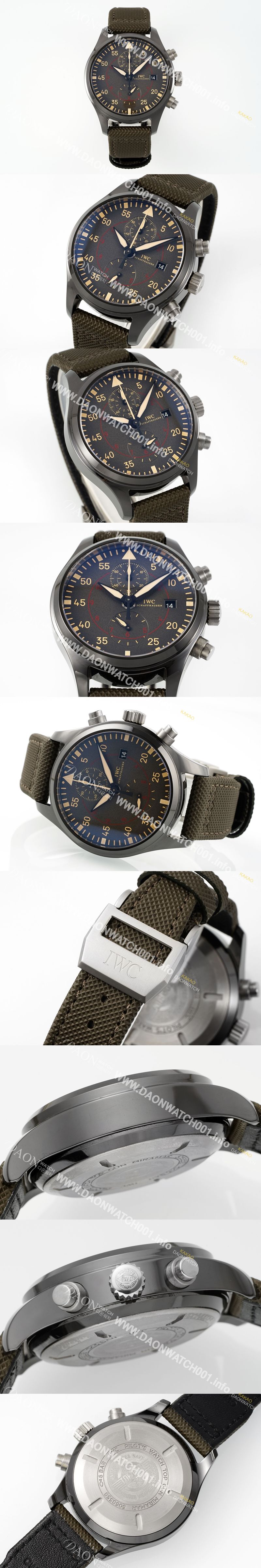 미러급 아이더블유씨 남성용 파일럿 워치 IW389002 미라마 크로노그래프 44mm 오토매틱 무브먼트 그레이 다이얼 iwc4095 Ⅳ