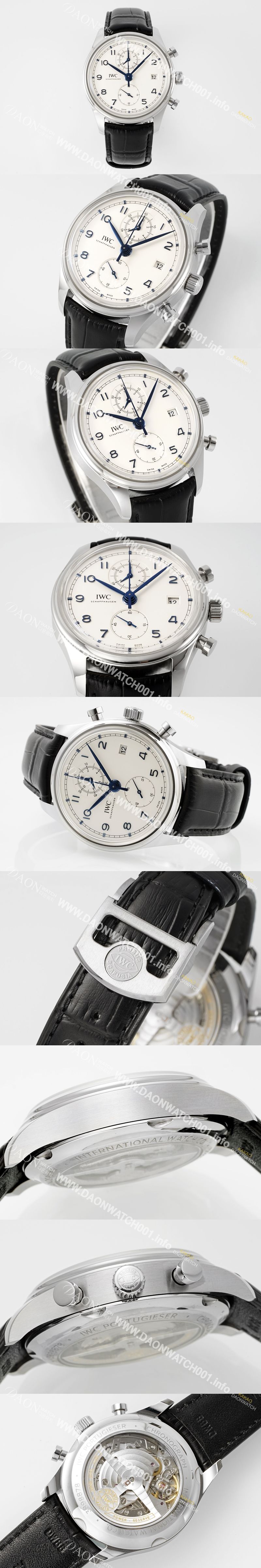 미러급 아이더블유씨 남성용 포루투기즈 IW390303 크로노그래프 42mm 오토매틱 무브먼트 화이트 다이얼 iwc4098 Ⅳ