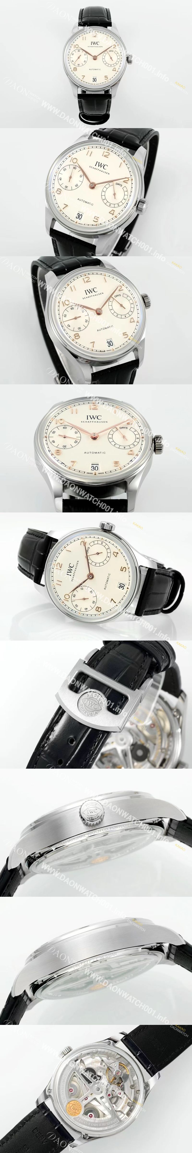 미러급 아이더블유씨 남성용 포루투기즈 IW501701 세븐데이즈 42mm 오토매틱 무브먼트 화이트 다이얼 iwc4101 Ⅳ