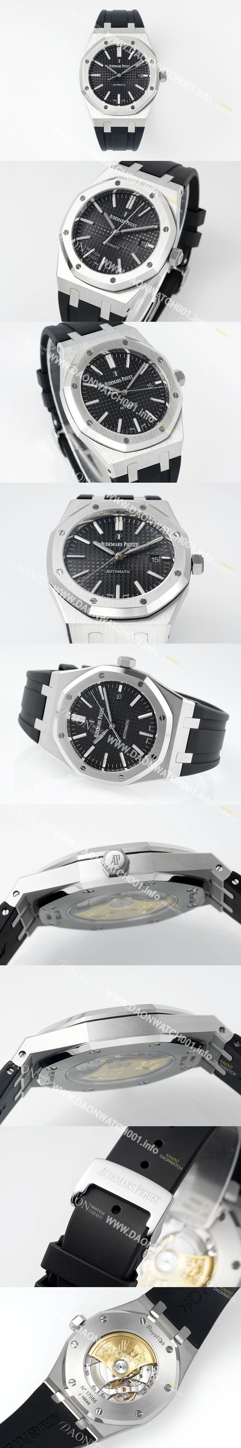 미러급 오데마피게 남성용 15400ST.OO.1220ST.01 로얄오크 41mm 오토매틱 Cal.3120무브먼트 블랙 와플 다이얼 aud6529 Ⅳ