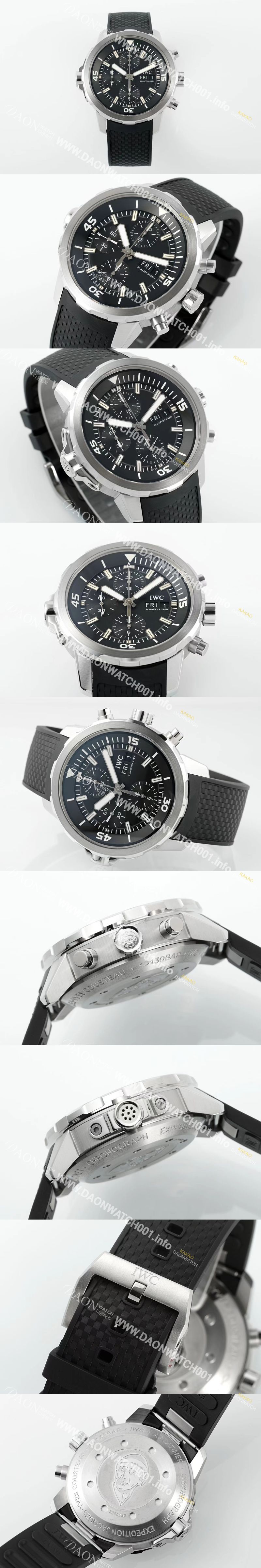 미러급 아이더블유씨 남성용 아쿠아타이머 IW376803 크로노그래프 베스트 에디션 44mm 오토매틱 무브먼트 블랙 다이얼 iwc4113 Ⅳ