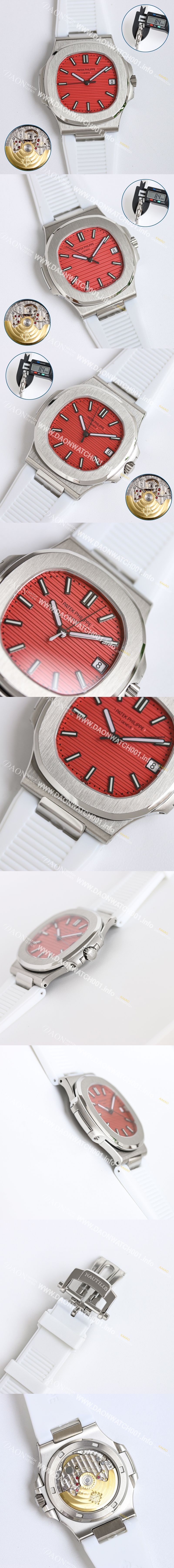 미러급 파텍필립 남성용 노틸러스 5711 오토매틱 Cal.324 S C타입 40mm 레드 다이얼 pat2236 Ⅳ