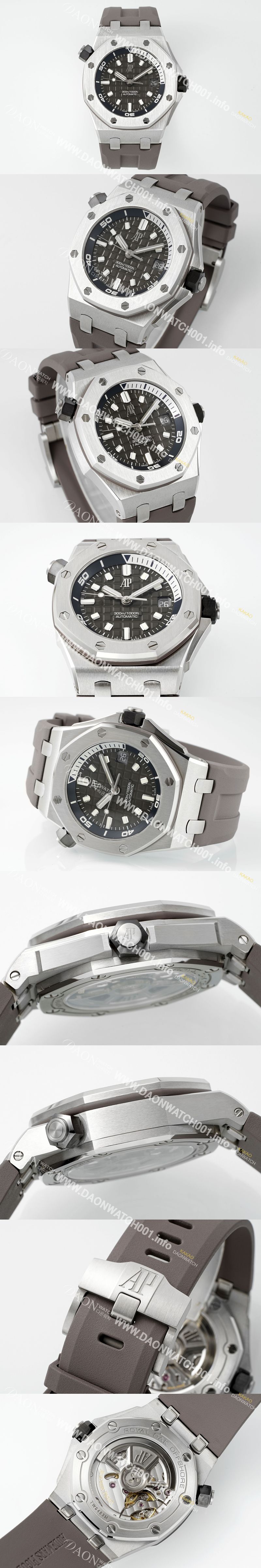 미러급 오데마피게 남성용 하이엔드 로얄오크 오프쇼어 다이버 15720ST.OO.A009CA.01 오토매틱 Cal.4308타입 42mm 그레이 다이얼 aud6577 Ⅳ