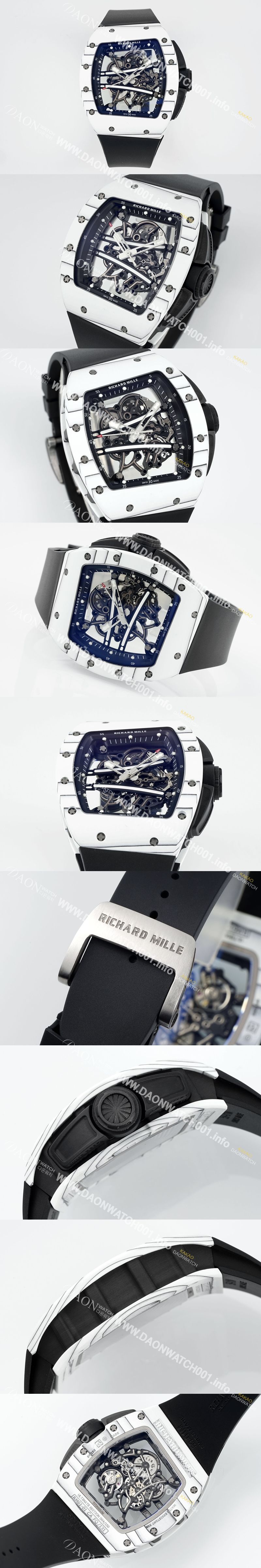 미러급 리차드밀레 남성용 리차드밀 RM61-01 세라믹 50mm 기계식 수동형 무브먼트 스켈레톤 다이얼 ric0323 Ⅳ