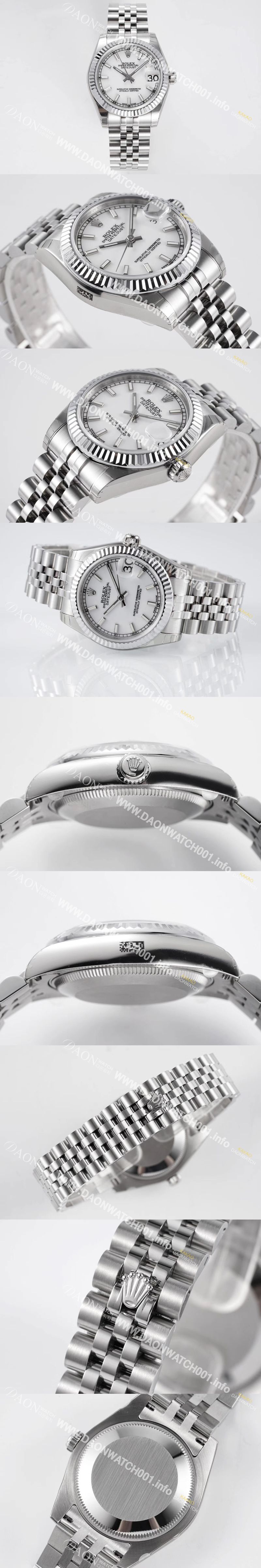 미러급 로렉스 여성용 데이져스트 178274 플루티드 31mm 쥬빌레 오토매틱 2236타입 화이트 다이얼 rol5436 Ⅳ