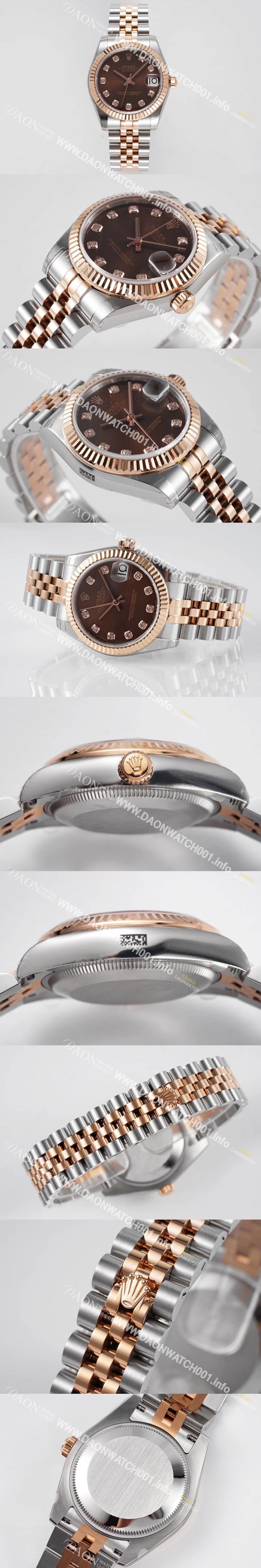 미러급 로렉스 여성용 데이져스트 178271 플루티드 18k 로즈골드 31mm 쥬빌레 오토매틱 2236타입 브라운 다이얼 rol5445 Ⅳ