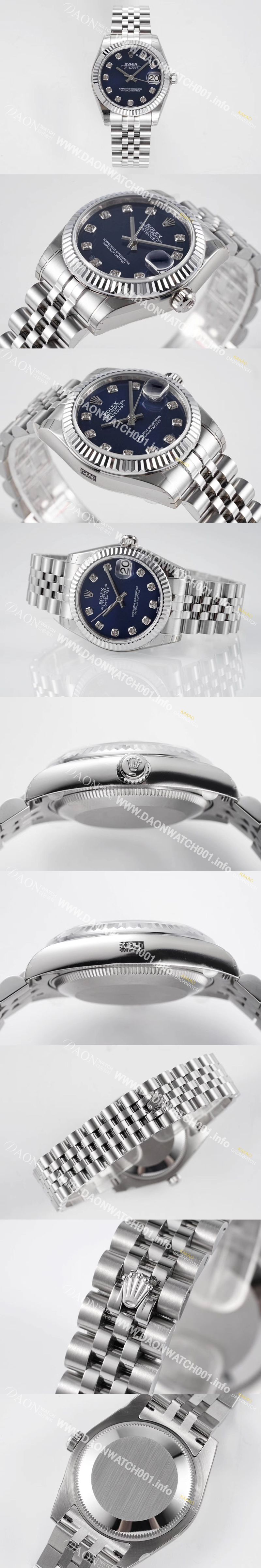 미러급 로렉스 여성용 데이져스트 178274 플루티드 31mm 쥬빌레 오토매틱 2236타입 블루 다이얼 rol5437 Ⅳ