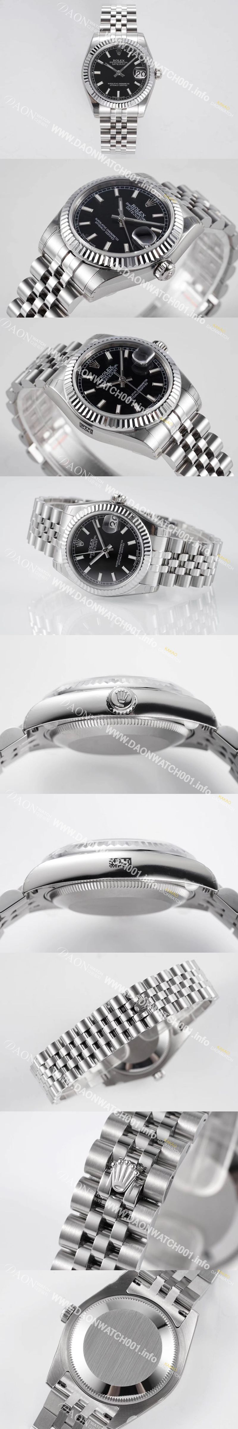 미러급 로렉스 여성용 데이져스트 178274 플루티드 31mm 쥬빌레 오토매틱 2236타입 블랙 다이얼 rol5439 Ⅳ