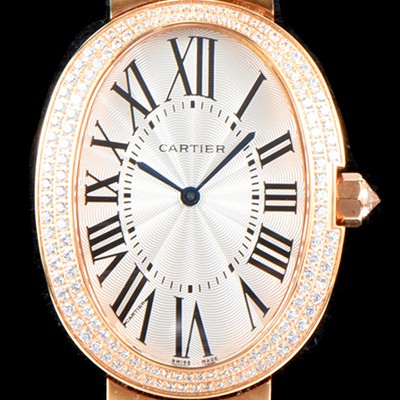 미러급 까르띠에 여성용 베누아 워치 WB520002 라지 모델 18K 로즈골드 1:1 수공 맞물림형식 최상급 쥬얼셋팅 화이트 다이얼 스위스 쿼츠 무브먼트 CAR0053 Ⅳ
