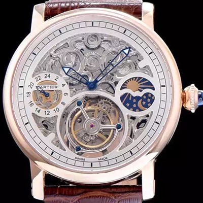 미러급 까르띠에 남성용 로통드 드 까르띠에 투어빌론 시리즈 CAR0027 Ⅳ