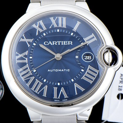 미러급 까르띠에 남성용 2019신상 발롱블루 WSBB0025 42mm 블루 다이얼 오토매틱 무브먼트 CAR0106 Ⅳ