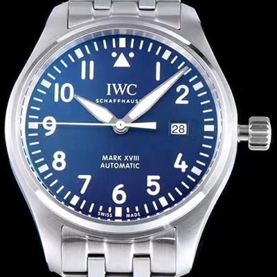미러급 아이더블유씨 남성용 빅 파일럿 마크18 IW327014 르쁘띠 프랭 어린왕자 에디션 40mm 블루 다이얼 스틸 브레이슬릿 iwc4073 Ⅳ