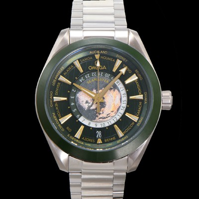 미러급 오메가 남성용 씨마스터 220.30.43.22.10.001 아쿠아테라 150M GMT 월드타이머 43미리 오토매틱 Cal. 8938 타입 메탈줄 그린 다이얼 omg20241 Ⅳ
