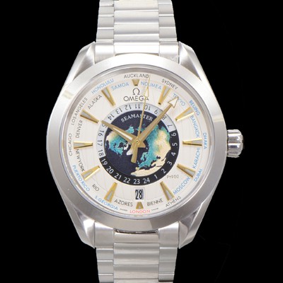 미러급 오메가 남성용 씨마스터 220.93.43.22.99.001 아쿠아테라 150M GMT 월드타이머 43미리 오토매틱 Cal. 8938 타입 메탈줄 실버 다이얼 omg20243 Ⅳ