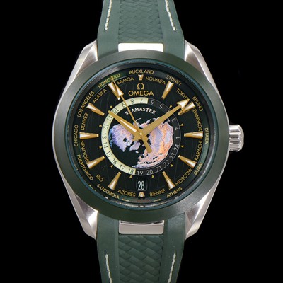 미러급 오메가 남성용 씨마스터 1:1수제공정형 220.30.43.22.10.001 아쿠아테라 150M GMT 월드타이머 43미리 오토매틱 Cal. 8938 타입 메탈줄 그린 다이얼 omg20247 Ⅳ