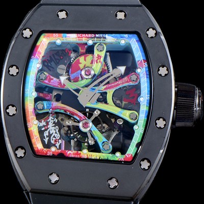 미러급 리차드밀레 남성용 리차드밀 RM68-01 콩고 스페셜 에디션 그래피티 스켈레톤 다이얼 오토매틱 무브먼트 RIC0204 Ⅳ