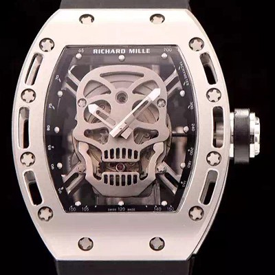 미러급 리차드밀레 남성용 리차드밀레 RM052 뚜르비용 스컬 워치 스켈레톤&해골무늬 다이얼 오토매틱 무브먼트 RIC0401 Ⅳ