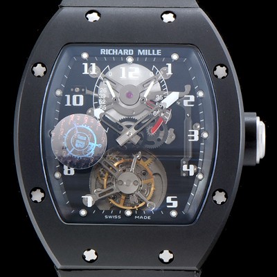 미러급 리차드밀레 남성용 최초의 모델 RM001 투르비용 컬렉션UP!! 블랙 PVD 코팅 블랙&스켈레톤 다이얼 아시안 투어빌론 탑재 무브먼트 ric0277 Ⅳ