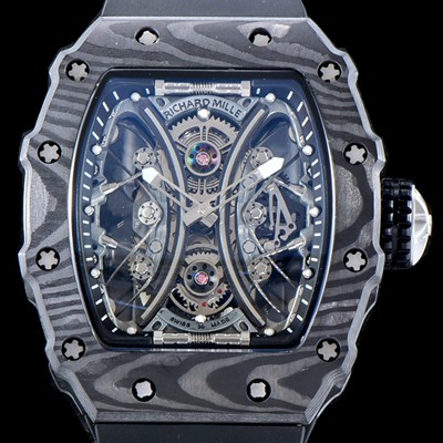 미러급 리차드밀레 남성용 뚜르비용 RM53-01 파블로 맥도너우 블랙 카본 TPT 스켈레톤 다이얼 오토매틱 무브먼트 RIC0400 Ⅳ