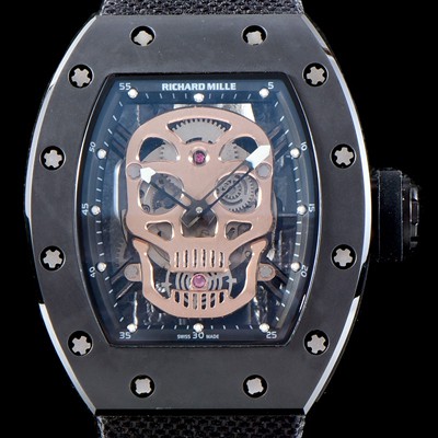 미러급 리차드밀레 남성용 리차드밀레 RM52-01 뚜르비용 스컬 워치 스켈레톤&해골무늬 다이얼 오토매틱 무브먼트 RIC0405 Ⅳ