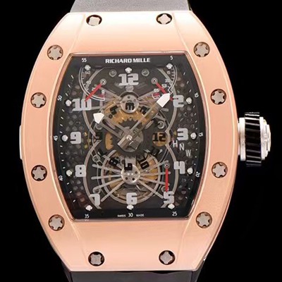 미러급 리차드밀레 남성용 RM022 스켈레톤 다이얼 블랙 러버 스트랩 오토매틱 무브먼트 RIC0402 Ⅳ