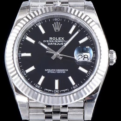 미러급 로렉스 남성용 데이저스트 II m126334-0018 블랙 다이얼 야광 스틱 인덱스 스틸 브레이슬릿 오토매틱 무브먼트 ROL0010 Ⅳ