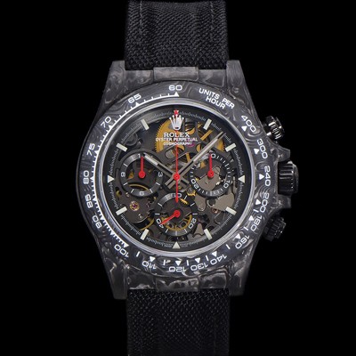 미러급 로렉스남성용 데이토나 포지드카본 40mm 크로노그래프 오토매틱 Cal.4130 무브먼트 스켈레톤 다이얼 rol5370 Ⅳ