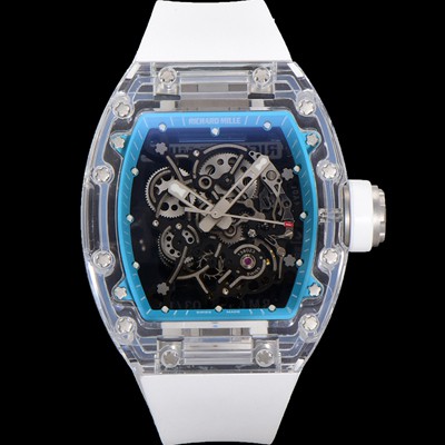 미러급 리차드밀러 남성용 RM055 수동/기계식 무브먼트 50mm 우레탄줄 스캘래톤 블랙 다이얼 ric0228 Ⅳ