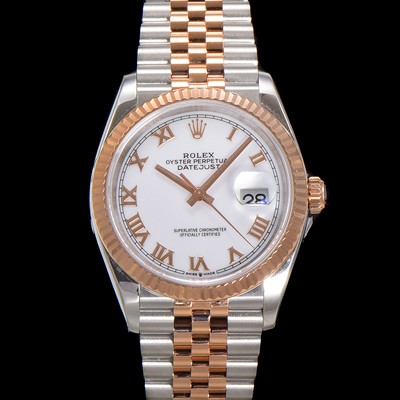 미러급 로렉스 남성용 데이저스트 m126231 18K 로즈골드 로마인덱스 36mm 오토매틱 Cal.3235 무브먼트 화이트 다이얼 rol5363 Ⅳ