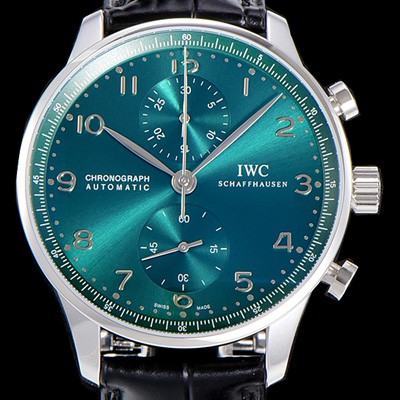미러급 아이더블유씨남성용 포르투기즈 IW371615 그린 크로노그래프 스틸 41미리 그린다이얼 IWC85646 Ⅳ