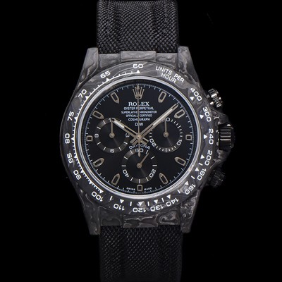 미러급 로렉스남성용 데이토나 포지드카본 커스텀 40mm 크로노그래프 오토매틱 Cal.4130 무브먼트 블랙 다이얼 ROL11355 Ⅳ
