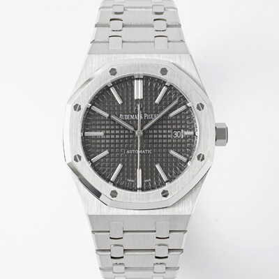 미러급 오데마피게 남성용 15400ST.OO.1220ST.04 로얄오크 41mm 오토매틱 Cal.3120무브먼트 그레이 와플 다이얼 aud6527 Ⅳ