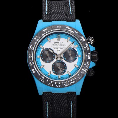 미러급 로렉스남성용 데이토나 포지드카본 커스텀 40미리 크로노그래프 오토매틱 Cal.4130 무브먼트 화이트 다이얼 ROL80330 Ⅳ