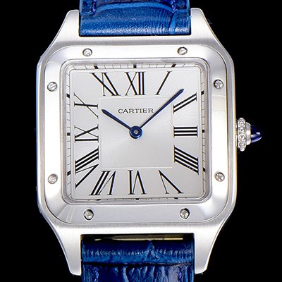 미러급 까르띠에 남여공용 산토스 쿼츠시계 43.5mm M 사이즈 화이트 다이얼 스위스 쿼츠 CAR66931 Ⅳ