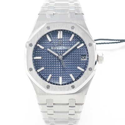 미러급 오데마피게 로얄오크 하이엔드 15500ST.OO.1220ST.01 최신형 Cal.4302 셀프와인딩 무브먼트 41MM 그랜드 파피스리 패턴 블루 다이얼 AUD37874 Ⅳ