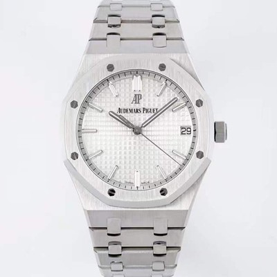 미러급 오데마피게 로얄오크 하이엔드 15500ST.OO.1220ST.04 최신형 Cal.4302 셀프와인딩 무브먼트 41MM 그랜드 파피스리 패턴 실버 다이얼 AUD37310 Ⅳ