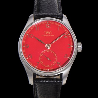 미러급 아이더블유씨 남성용 포르투기즈 IW358315 차이니즈 뉴 이어 에디션 오토매틱 수정형 82200타입 무브 40.4mm 가죽줄 레드 다이얼  iwc71018 Ⅳ