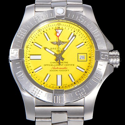 미러급 브라이틀링 남성용 어벤져 오토매틱 ETA2836-2 타입 45미리 매탈시계 옐루다이얼 BRE75537 Ⅳ