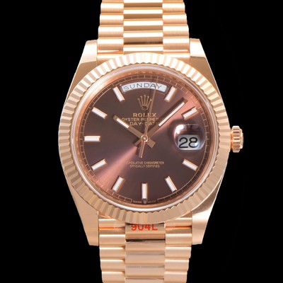 미러급 로렉스 남성용 데이데이트 m228235-0053 18K 로즈골드 40mm 오토매틱 Cal.3255 타입 브라운 다이얼 rol5297 Ⅳ