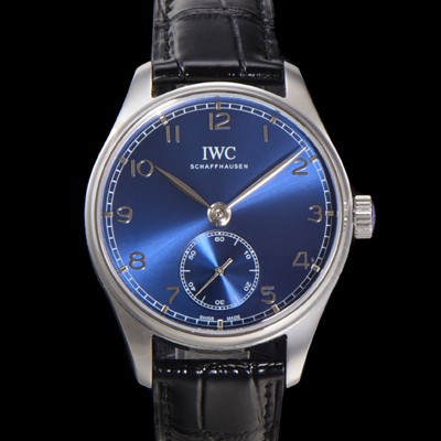 미러급 아이더블유씨 남성용 포르투기즈 IW358305 오토매틱 수정형 82200타입 무브  40.4mm 가죽줄 블루 다이얼  iwc25461 Ⅳ