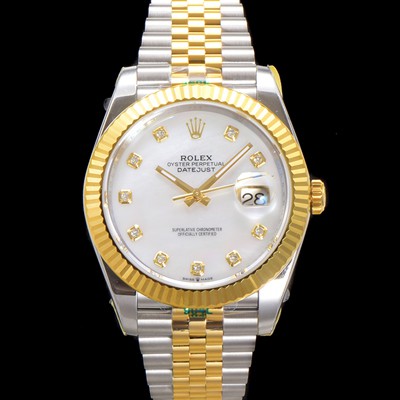 미러급 로렉스 남성용 데이저스트II m126333 18K 옐로우골드 41mm 오토매틱 Cal.3235 무브먼트 화이트/자개 다이얼 rol5354 Ⅳ