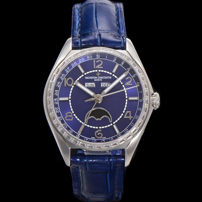미러급 바쉐론 콘스탄틴 남성용 피프티식스 컴플리트 캘린더 Ref.4600E 오토매틱 2460 QCL/1 타입 40mm 블루 다이얼 vac1153 Ⅳ