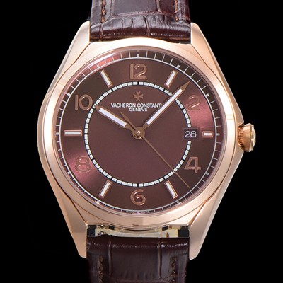 미러급 바쉐론 콘스탄틴 남성용 피프티식스 Ref.4600E 오토매틱 1326 타입  40mm 가죽줄 18K 로즈골드 브라운 다이얼  vac1511 Ⅳ