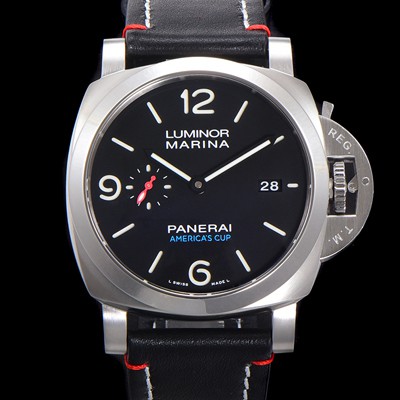 미러급 파네라이 남성용 루미노르 1950 3데이 44미리 PAM00732 오토매틱 P.9010타입 가죽줄 블랙다이얼 pan9532 Ⅳ