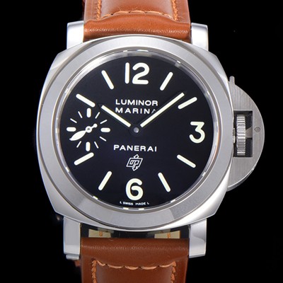 미러급 파네라이 남성용 루미노르 PAM00634 오토매틱 6497-2 타입 44mm  로고 블랙다이얼 소가죽 스트랩 pan5193 Ⅳ