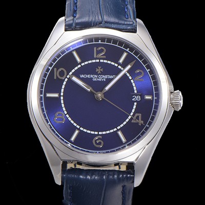 미러급 바쉐론 콘스탄틴 남성용 피프티식스 Ref.4600E 오토매틱 1326 타입 40mm 가죽줄 블루 다이얼  vac1929 Ⅳ