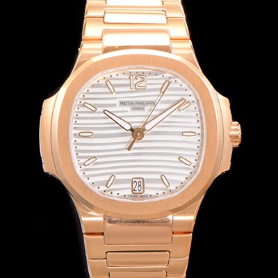 미러급 파텍필립 여성용 노틸러스 7118/1R-001 레이디스 오토매틱 Cal.324 S C타입 35.2mm 여성용시계 18K로즈골드 실버 다이얼 pat4282 Ⅳ